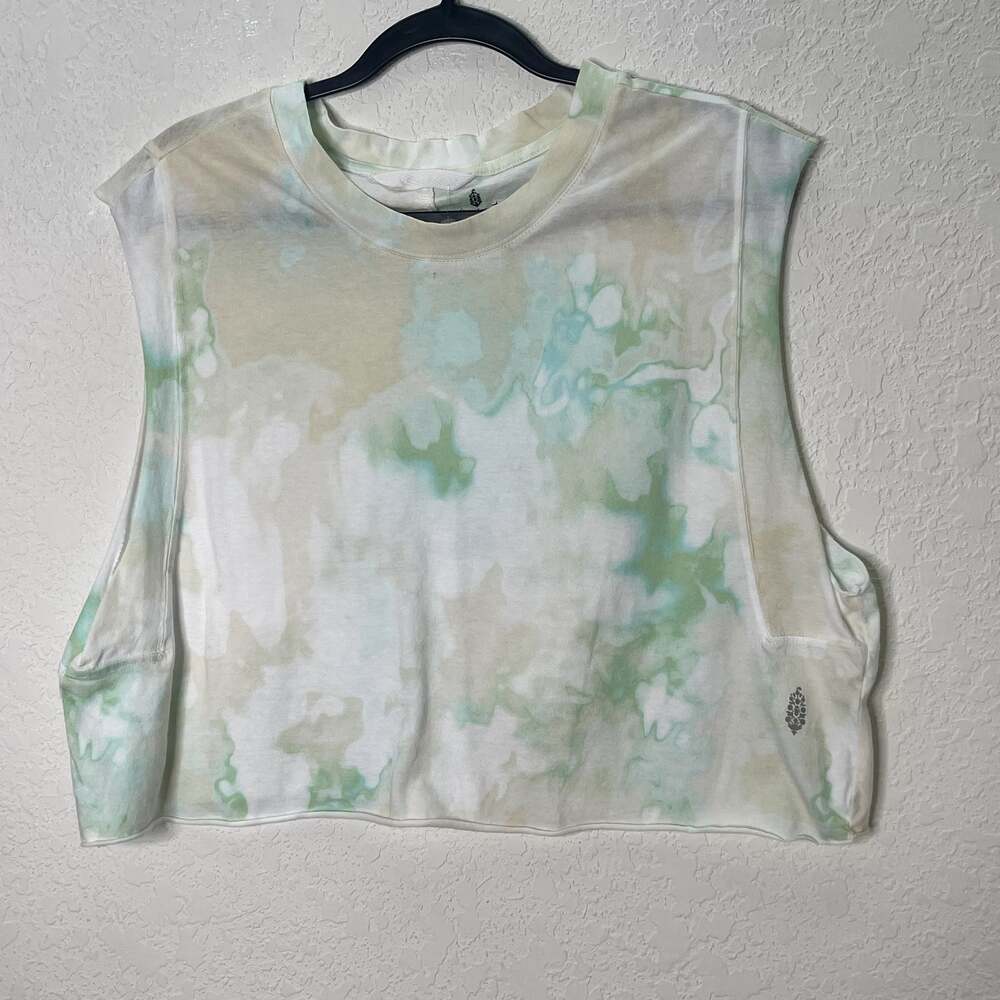 FP Movement Free People Womens XS Tie Dye Cropped Muscle Tank Top Cotton